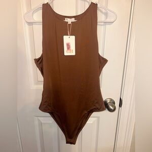 Gianni bini brown bodysuit. NWT. Size XL.